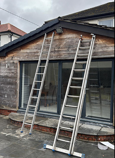 Roof being fitted with a dry verge