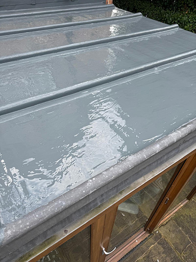 Smart new fibreglass roof - watertight and long lasting