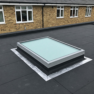 Skylight on a flat roof